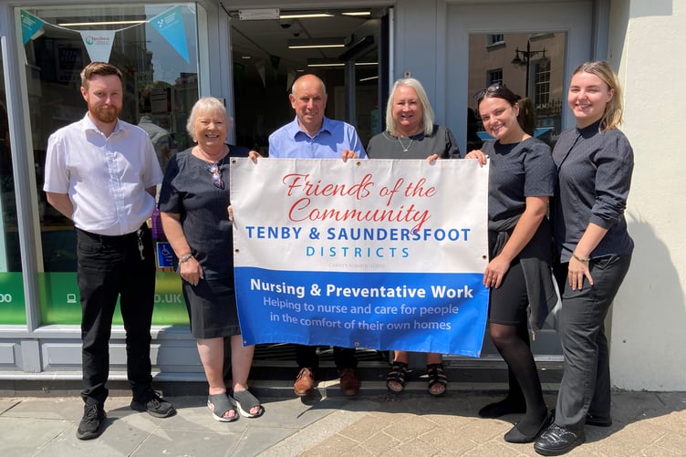 Yorkshire Building Society Charitable Foundation donated £750 to Tenby and Saundersfoot Districts Friends of the Community