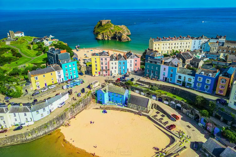The welcome return of Joseph Thomas to the ‘Picture This: Tenby Observer photography club’ Facebook group has yielded a stunning celebration of colour, looking down on the old town of Tenby.