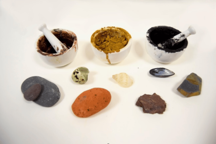 Gentle paints - from earth, rocks