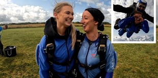 Charity skydive raises over £3,000 for bereaved children and families