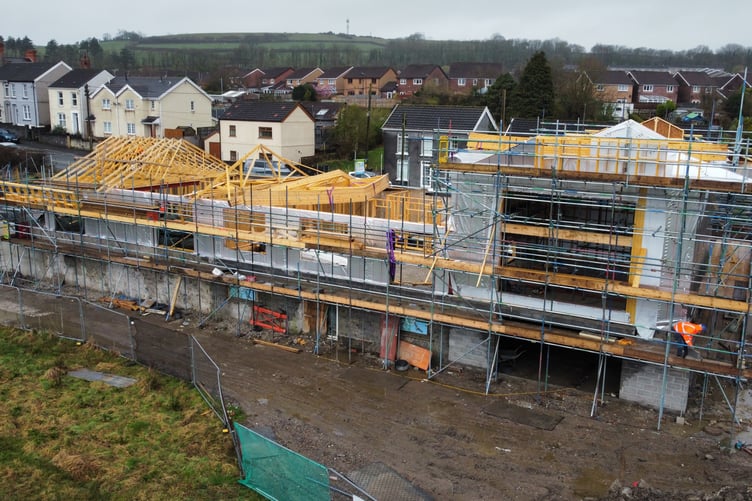 Work taking place as part of a now completed £1.1m overhaul of the former Hendy Cricket Club by Llanedi Community Council
