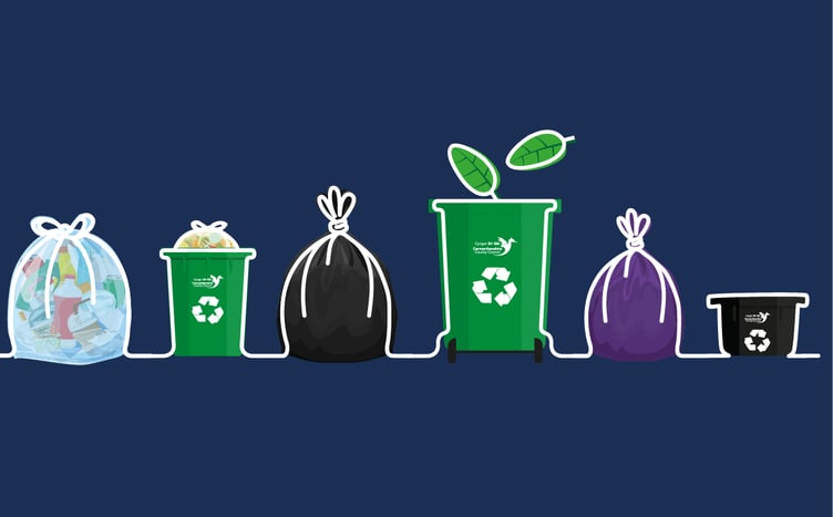 Waste and recycling graphic
