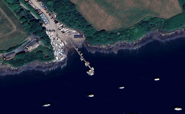 Rudders Boatyard near Milford Haven - satellite view