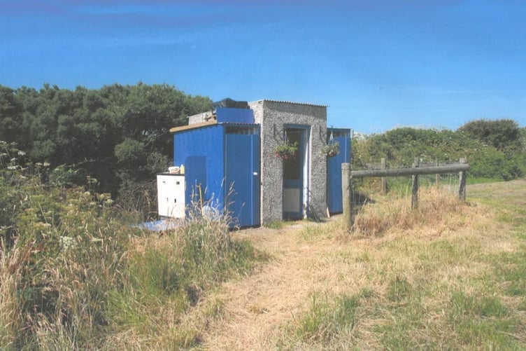 Submitted photograph dating the toilet/shower block. Photo: Harries Planning Design Management application to Pembrokeshire County Council.