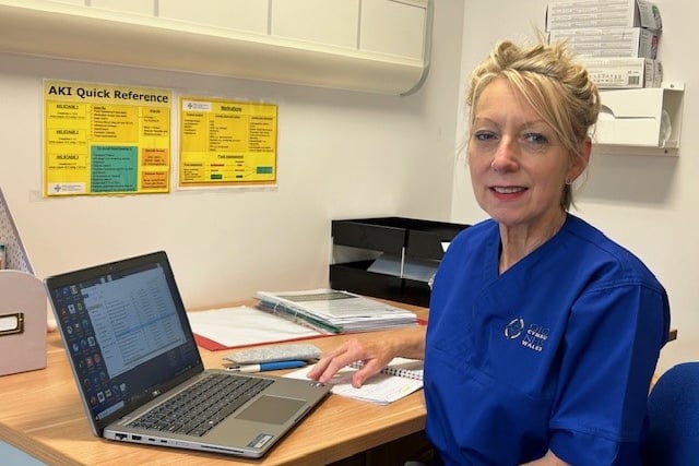 Glangwili Hospital AKI Nurse Specialist Paul Davies is the first in Wales
