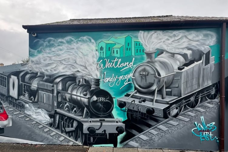 Mural at Station House, Whitland