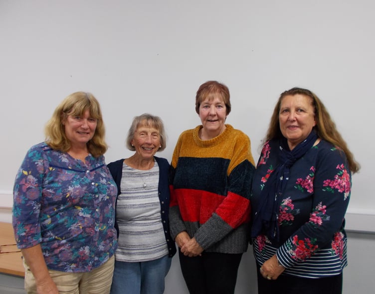 Hundleton WI WI Quiz Team: Pauline Charlett, Jan Whitehead, Jayne Smith and Sheila Evans.