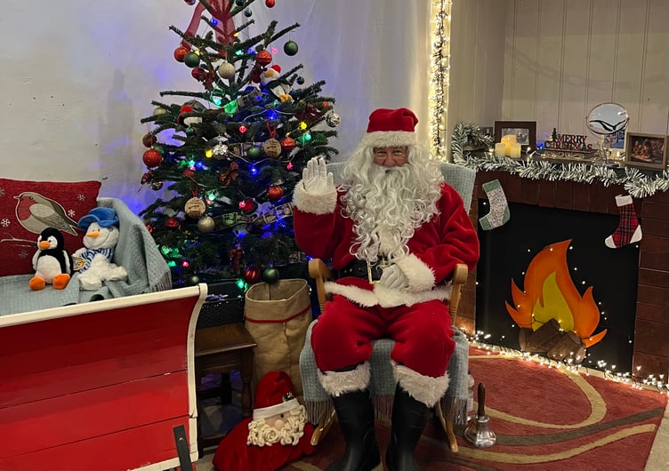 Santa at Aberglasney Winter Fair 2023