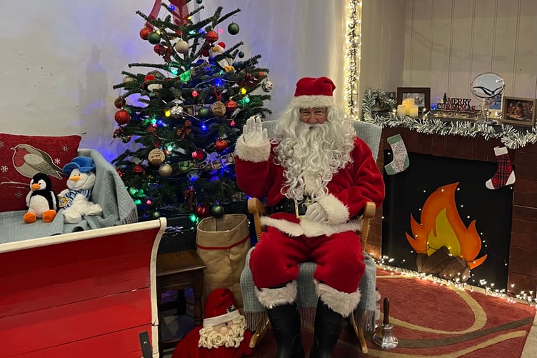 Santa at Aberglasney Winter Fair 2023