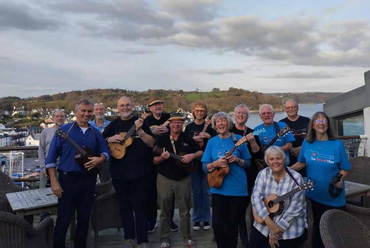 Saundersfoot band The Slipway Ukes at the village’s St Brides Spa Hotel
