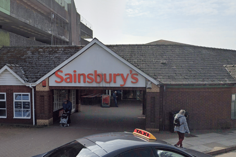 Entrance to Sainsbury’s store, Tenby