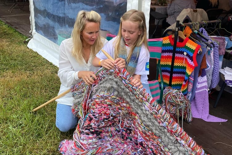 Nine-year-old Dottie helped people learn to knit at the Big Retreat in Lawrenny earlier this year.