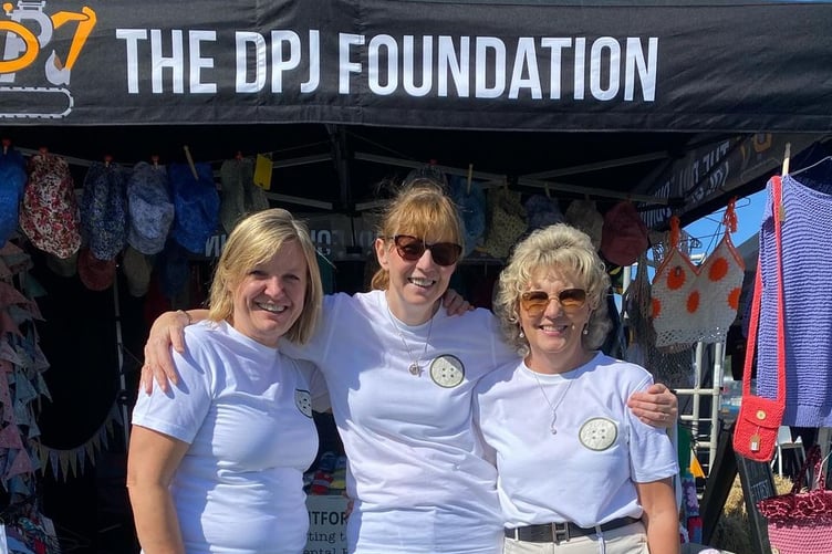 Knit for Mental Health supporting the Daniel Picton Jones (DPJ) Foundation, a local charity working with rural and agricultural communities, at the Pembrokeshire County Show. Jane describes founder Emma as one of the most positive people she has ever met.