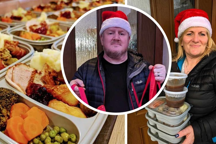 Billy and Lorna, of Helping Hands Pembrokeshire will once again be delivering free Christmas dinners to those in need of them.