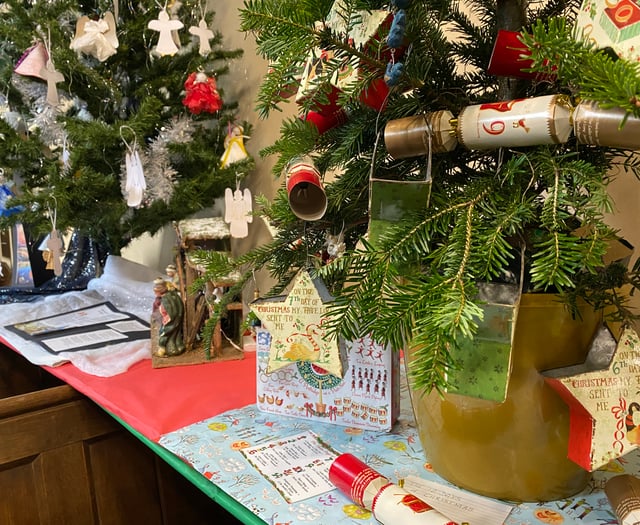 WATCH: Monkton Priory Church hosts wonderful Christmas Tree Festival