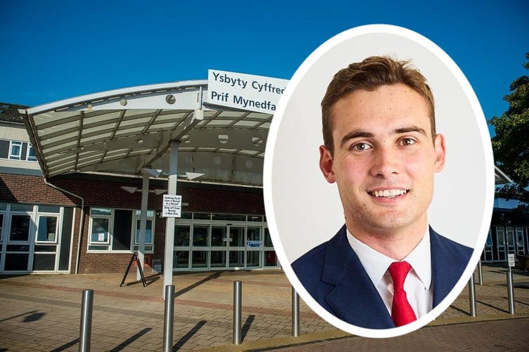 Withybush Hospital with inset of Henry Tufnell