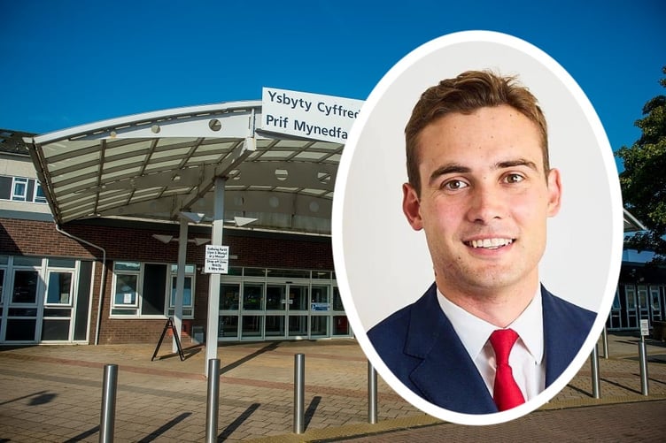 Withybush Hospital with inset of Henry Tufnell