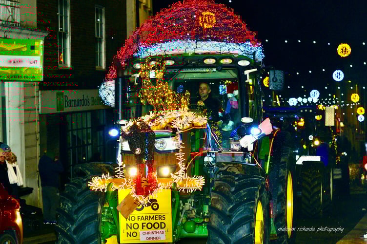 Illuminated Pembrokeshire Tractor Run