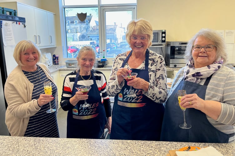 The ladies at Saundersfoot’s Regency Hall, pictured after providing a delicious Christmas lunch for PATH Numeracy Project learners on their party day