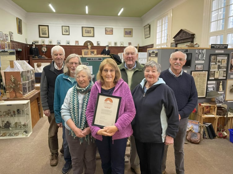 Pembroke Museum volunteers (left to right) Ron Rees, Stuart Asman, Mary Busby, Linda Asman, George Palmer, Rose Blackburn, Roy Smith.