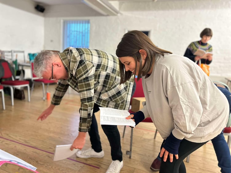 The cast are bent over double with excitement for this show!