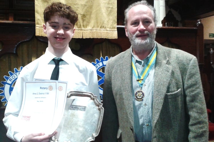 Rotary Young Musician of the Year 2024/5 South West Wales Area Winner in the vocal competition was Max Morris