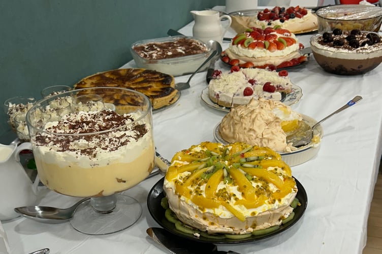Puddings at Lamphey Village Hall fundraiser