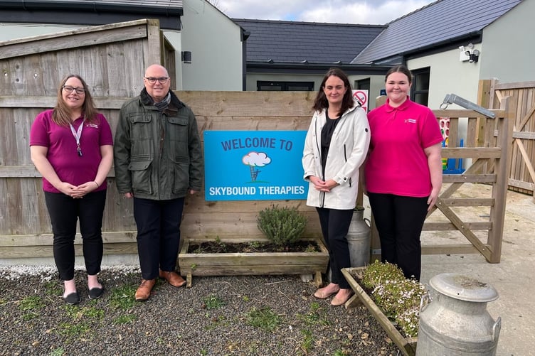 Senedd Member Paul Davies visited Skybound Therapy Centre, a centre just outside Haverfordwest providing tailored support to people of all ages with learning, behavioural or emotional difficulties.