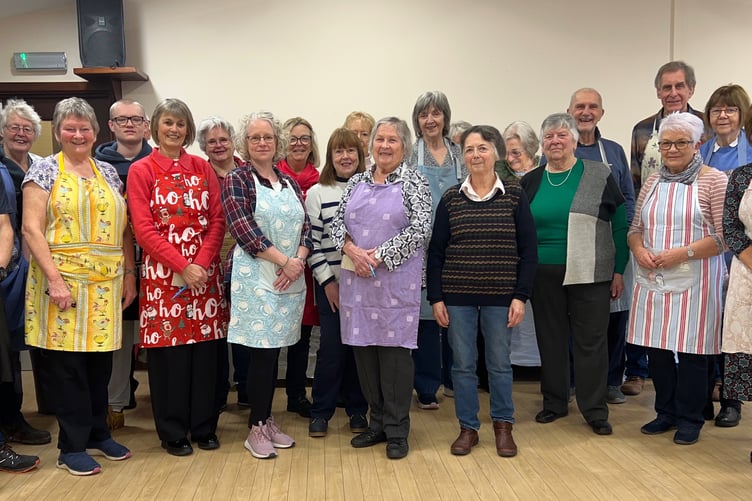 Organisers and helpers at Manorbier Newton Fundraisers’ annual Soup and Pudding Lunch