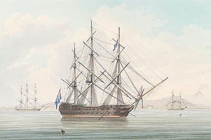 HMS Rochefort, one of several vessels built at the Naval Dockyard in Milford Haven
