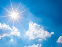 Sunny with a chance for patchy rain today and clearer tomorrow