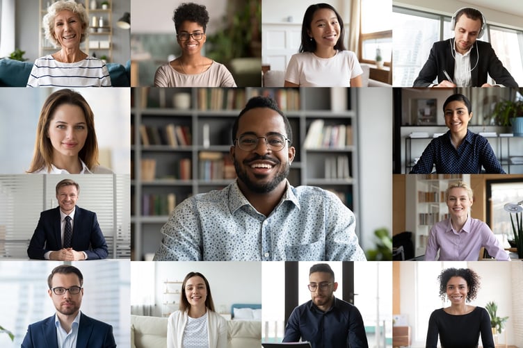 Stock image of diverse people