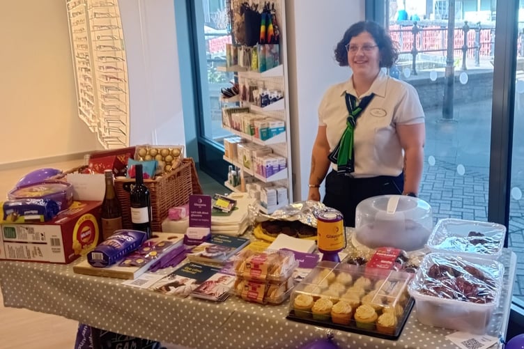 Specsavers Haverfordwest employee Dani Thomas-Turner at the bake sale