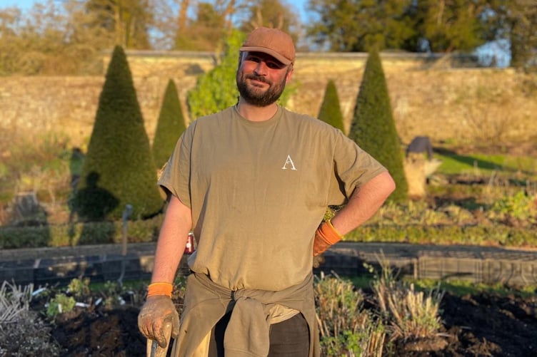 Freddy Fuller in the Upper Walled Garden at Aberglasney