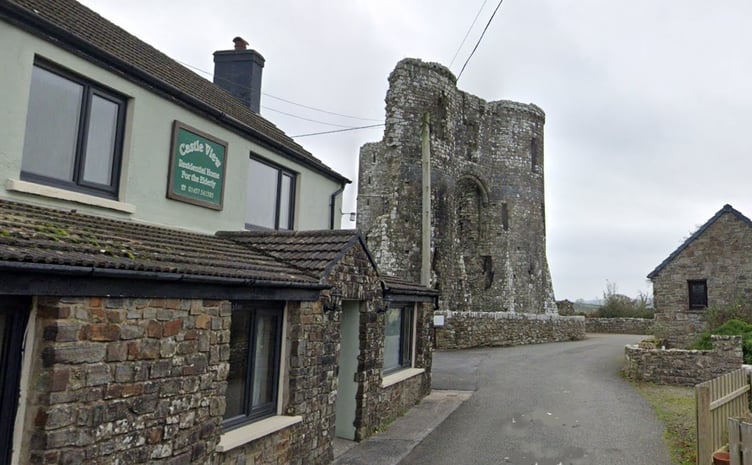 The former Castle View Rest Home, Llawhaden, next to the ruins of the medieval castle. Photo: Google Street View