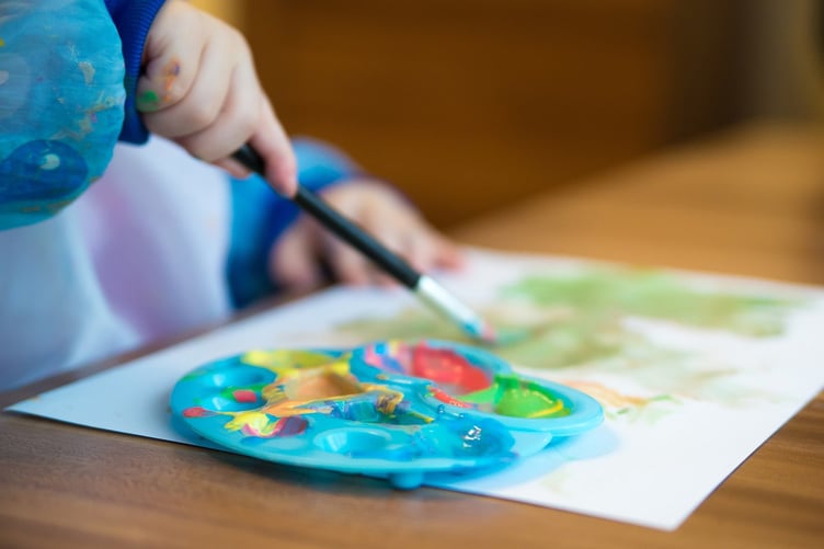 child painting - image supplied by PCC