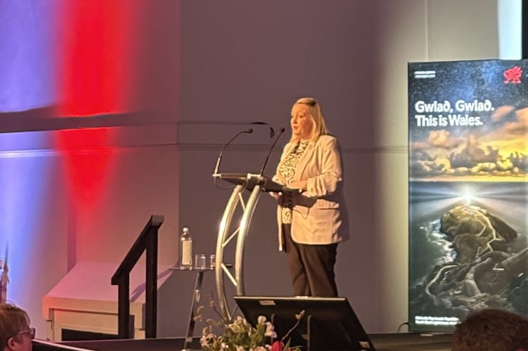 Economy Secretary, Rebecca Evans at the Welsh Government's National Tourism Summit