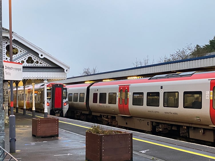 Trains at Tenby Railway Station