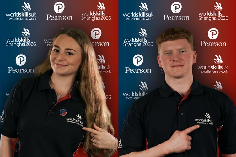 Two Pembrokeshire College learners, Erin Owens and Luke Roberts, have made it through to WorldSkills Squad UK training and are now in with a chance of competing in Shanghai in 2026 against the best young trainees in the world!
