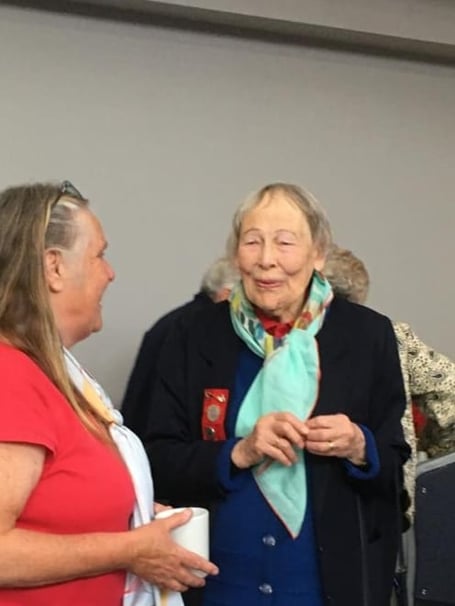 Lower Landsker Trefoil Guild, Tenby - Jenny Vince with Gill Clay, grand-daughter of Baden Powell