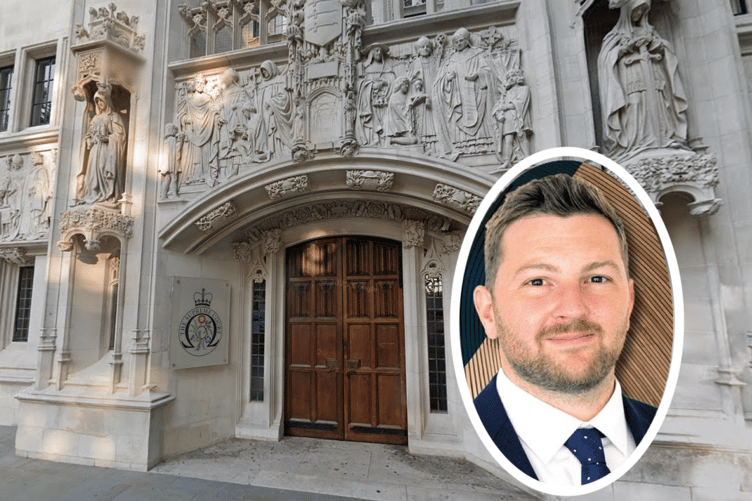 UK Supreme Court with Samuel Kurtz MS inset