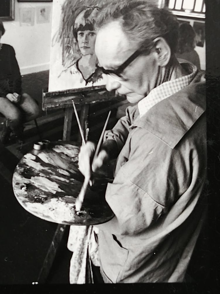 Portrait painter Donald Swan, c1980