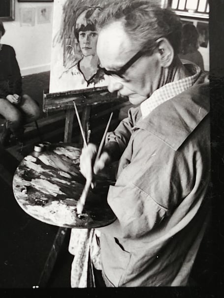 Portrait painter Donald Swan, c1980