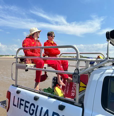Lifeguards on Welsh beach