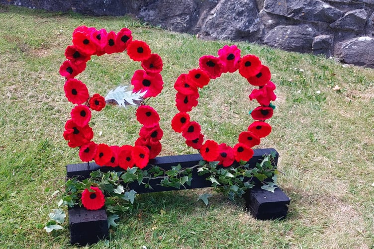 Poppies by Penally ladies, except for one, which was crocheted several decades ago by a 90-year-old war widow
