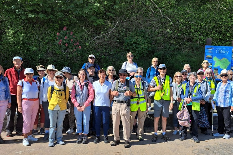 Steps2Health walkers on Caldey Island during their annual trip