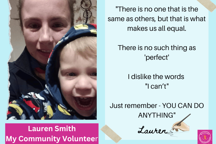 Thought of the week: Lauren Smith, My Community Volunteer