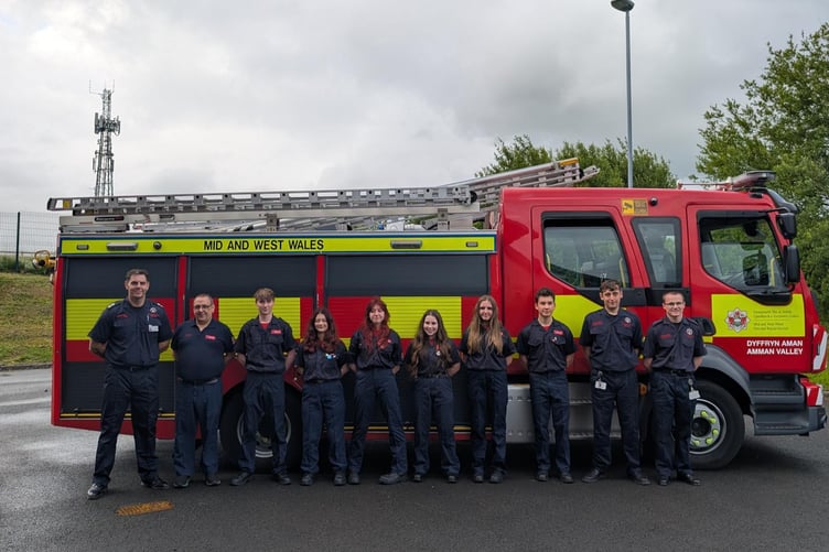 Fire Cadets at Amman Valley Fire Station
