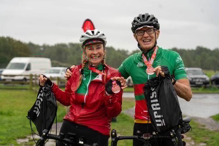 Participants at the 2024 100km cycling event