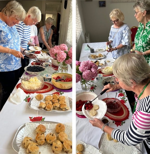 Kilgetty WI members sharing a strawberry tea